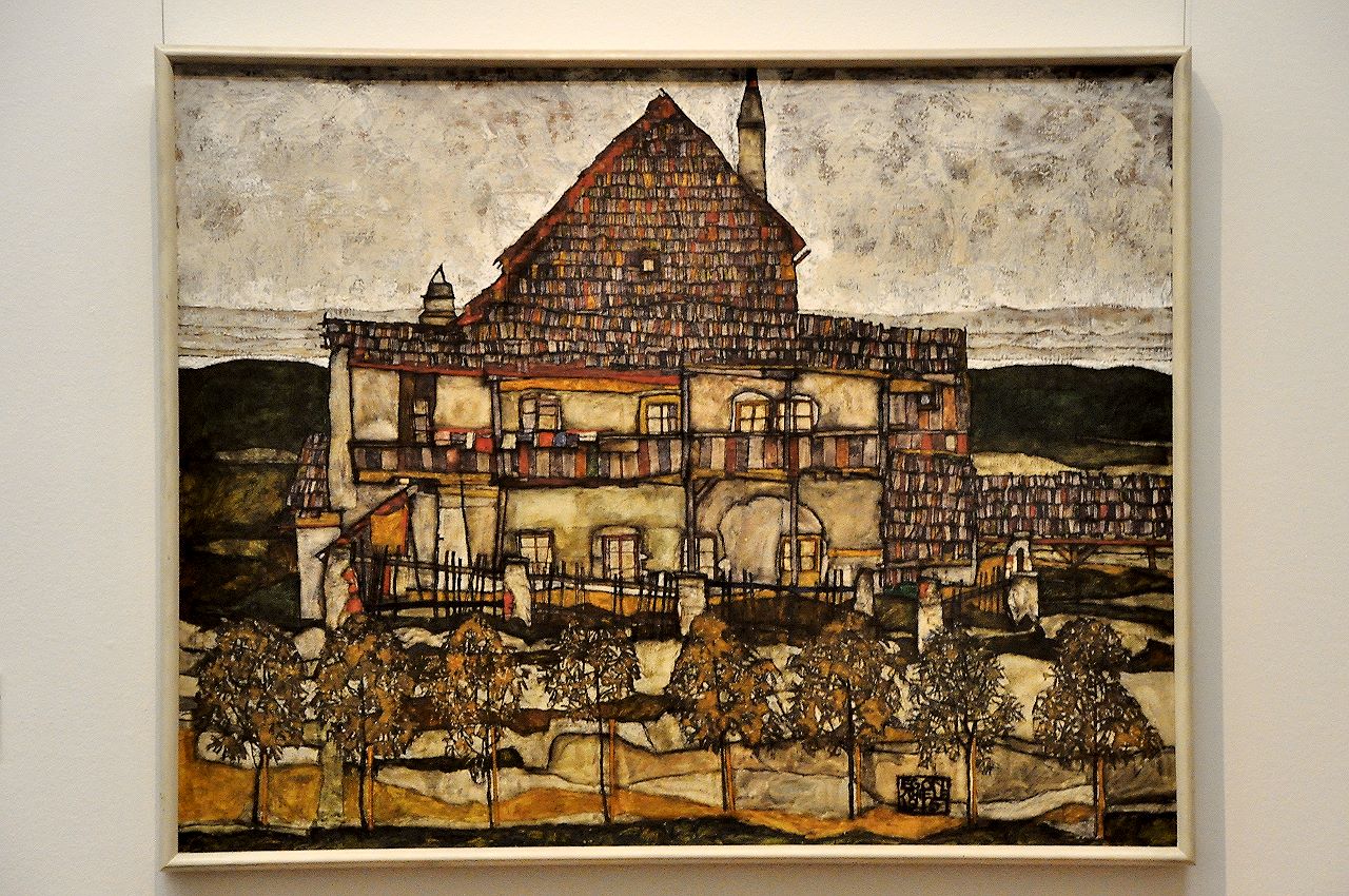 Egon Schiele, Haus mit Schindeldach (1911)