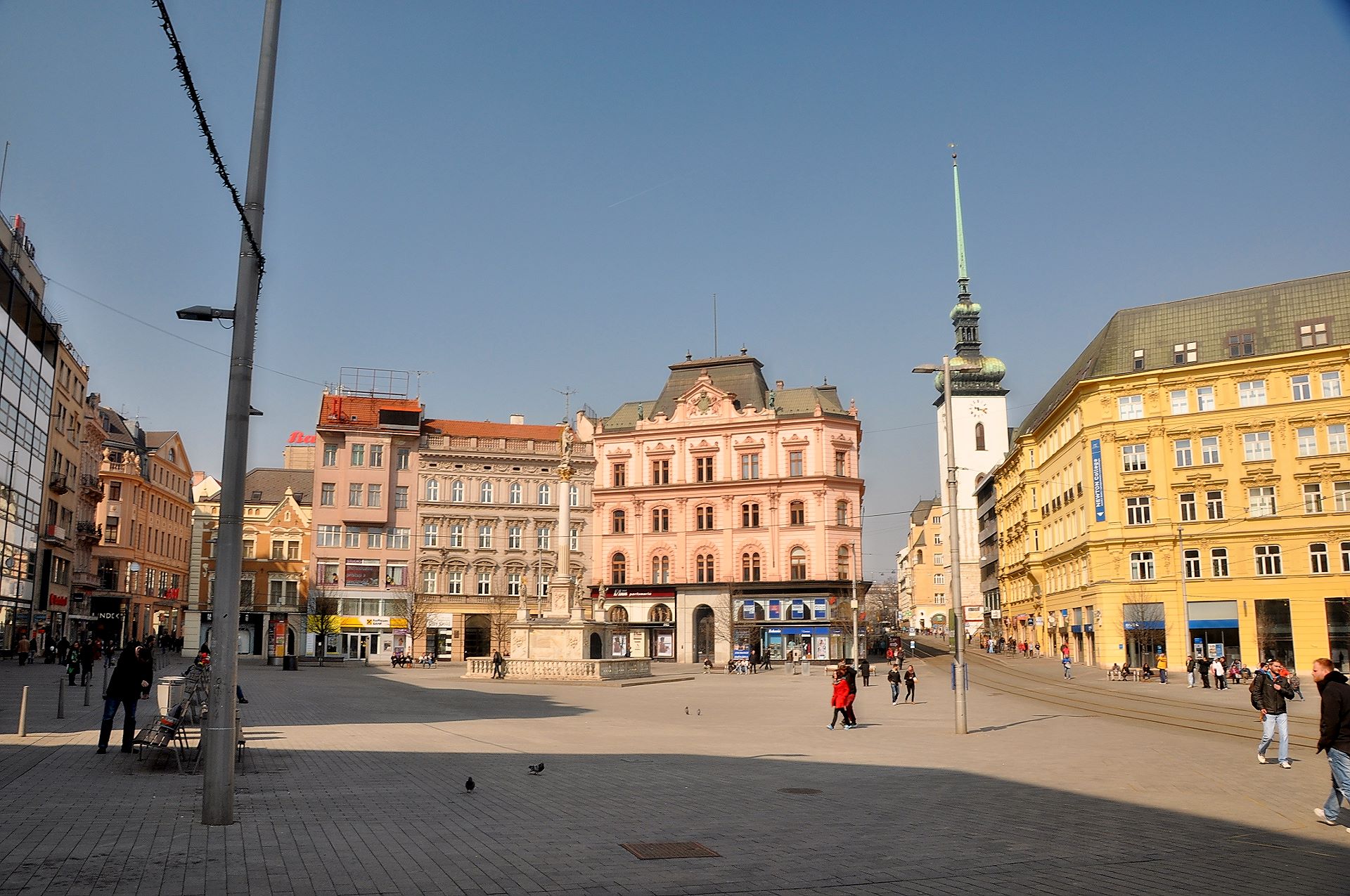 Der Freiheitsplatz (Náměstí Svobody) im Zentrum von Brünn