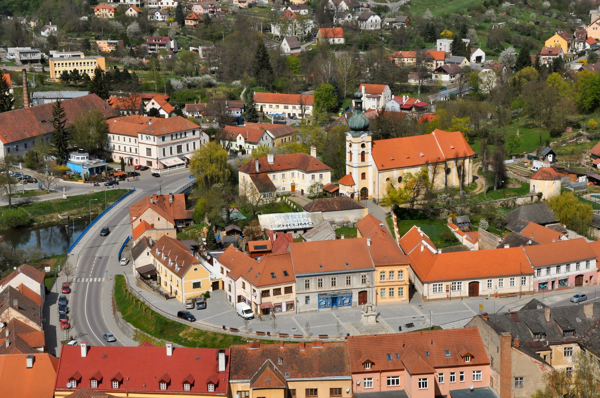 Das Ortszentrum von Vranov nad Dyjí
