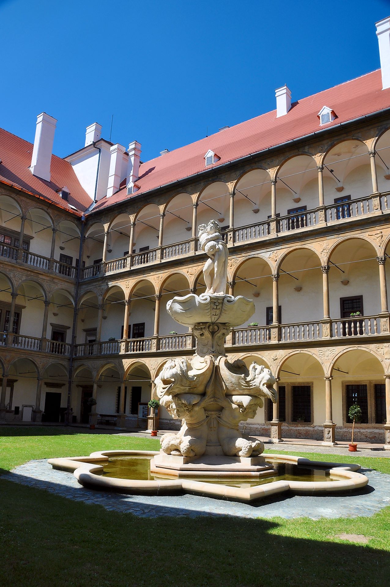 Rennaisancehof von Schloss Bučovice