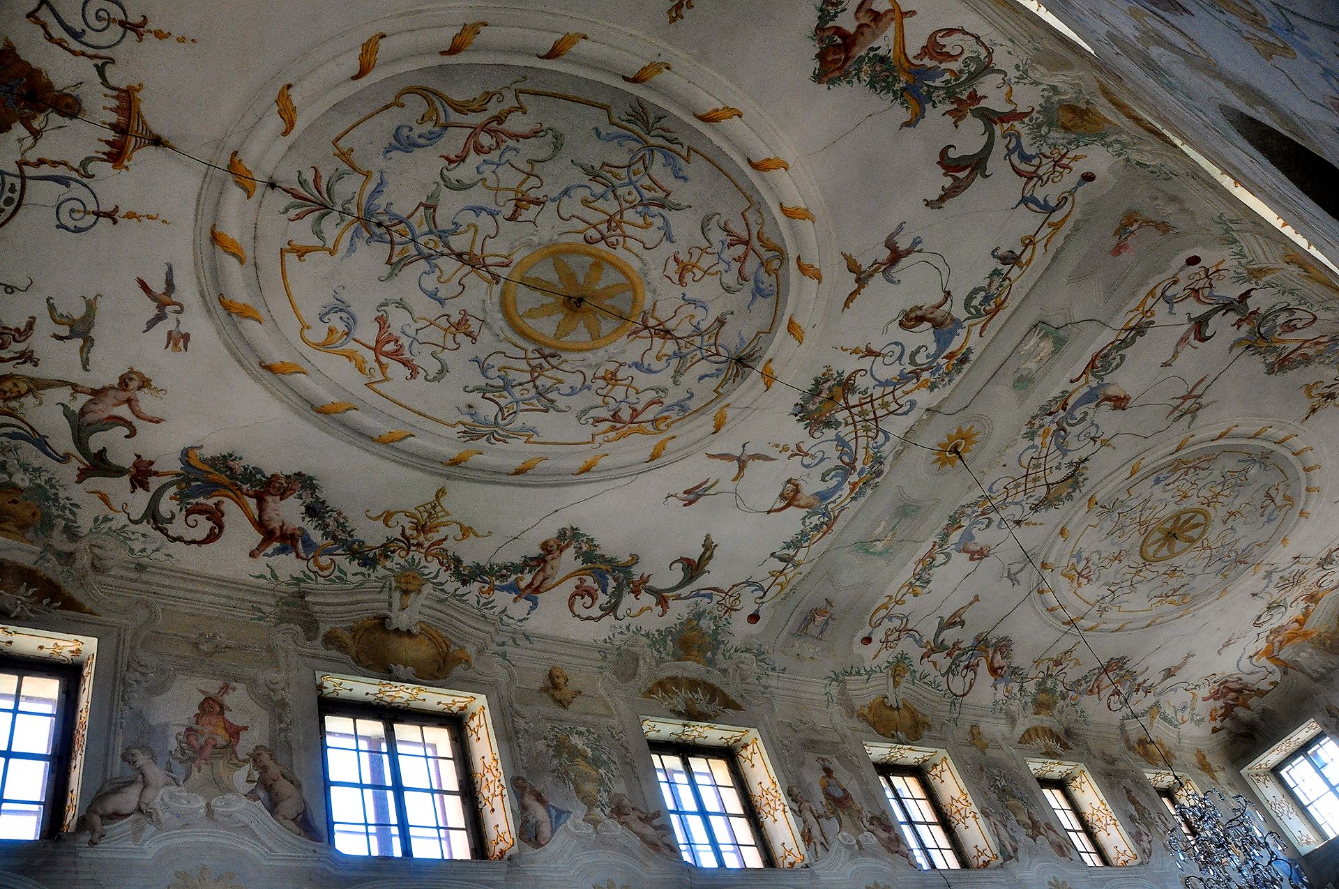Deckengestaltung des Tanzsaals im Schloss Jaroměřice