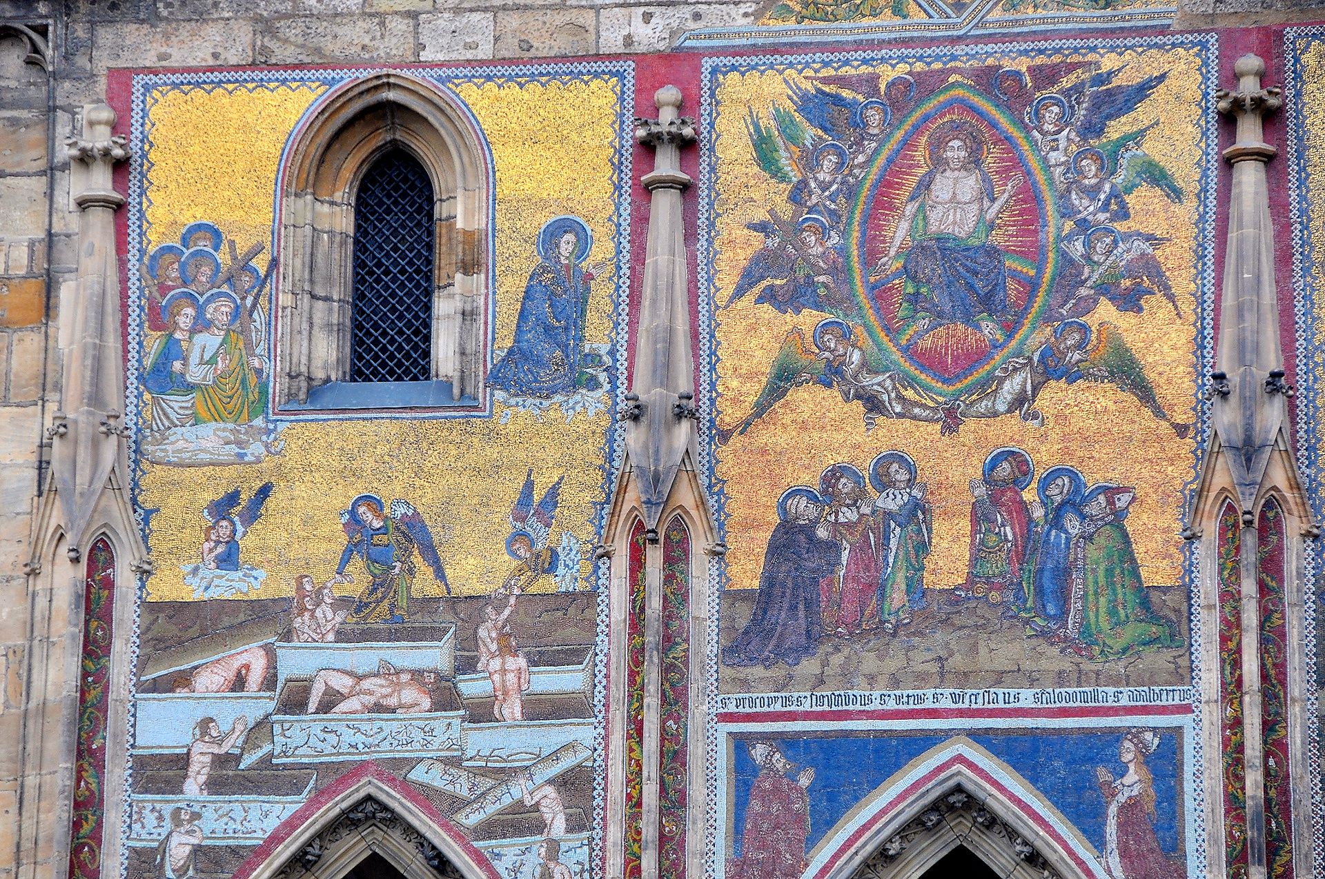 (Neu-)Gotische Details des Veitsdoms, Mosaik des Jüngsten Gerichts