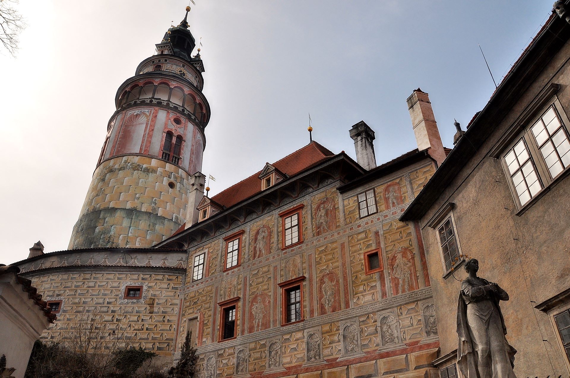 Der älteste Teil der Burg mit Renaissancedekor aus dem 16. Jhdt.