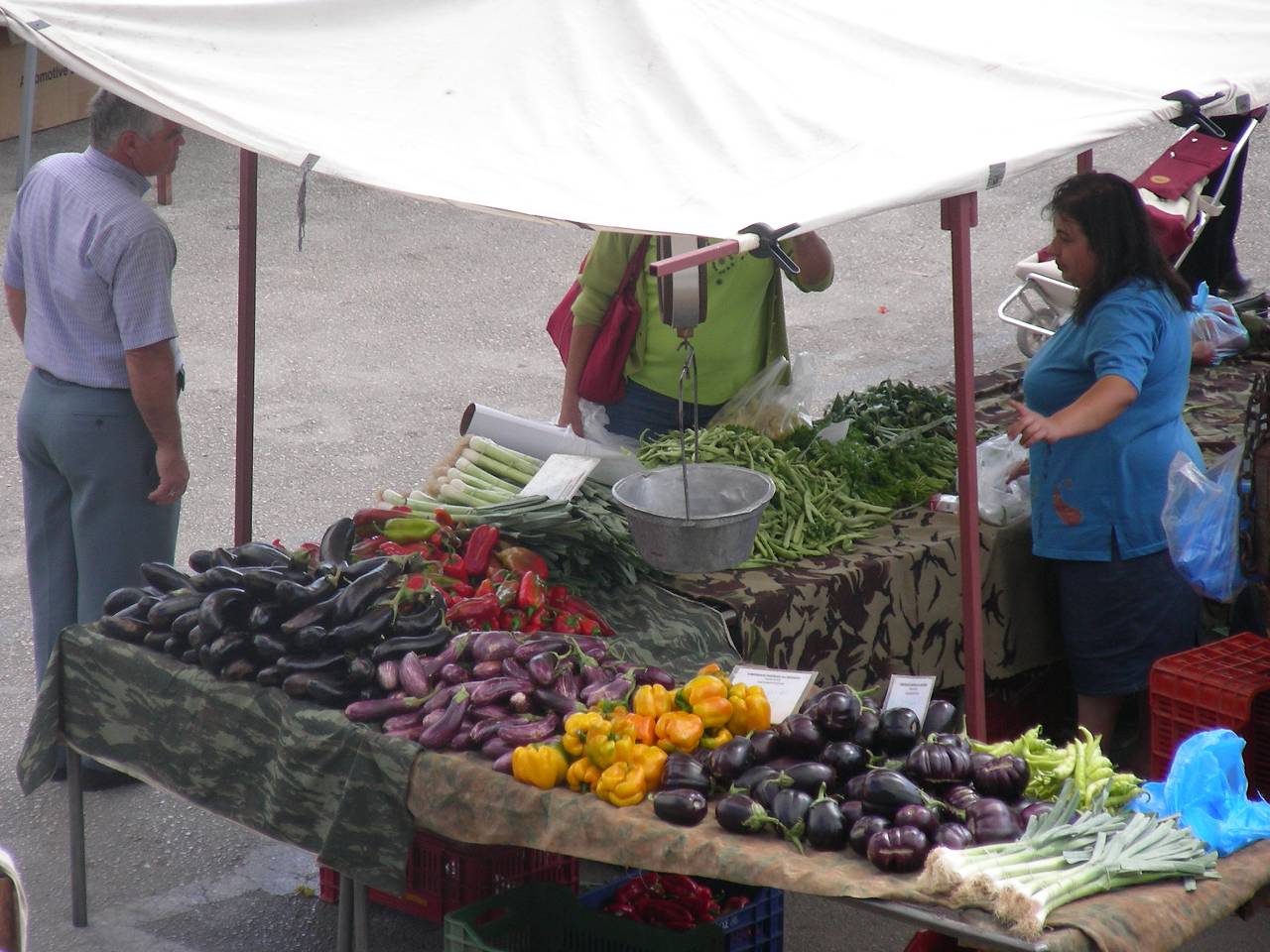 Marktstand im Hafen von Alexandroupolis