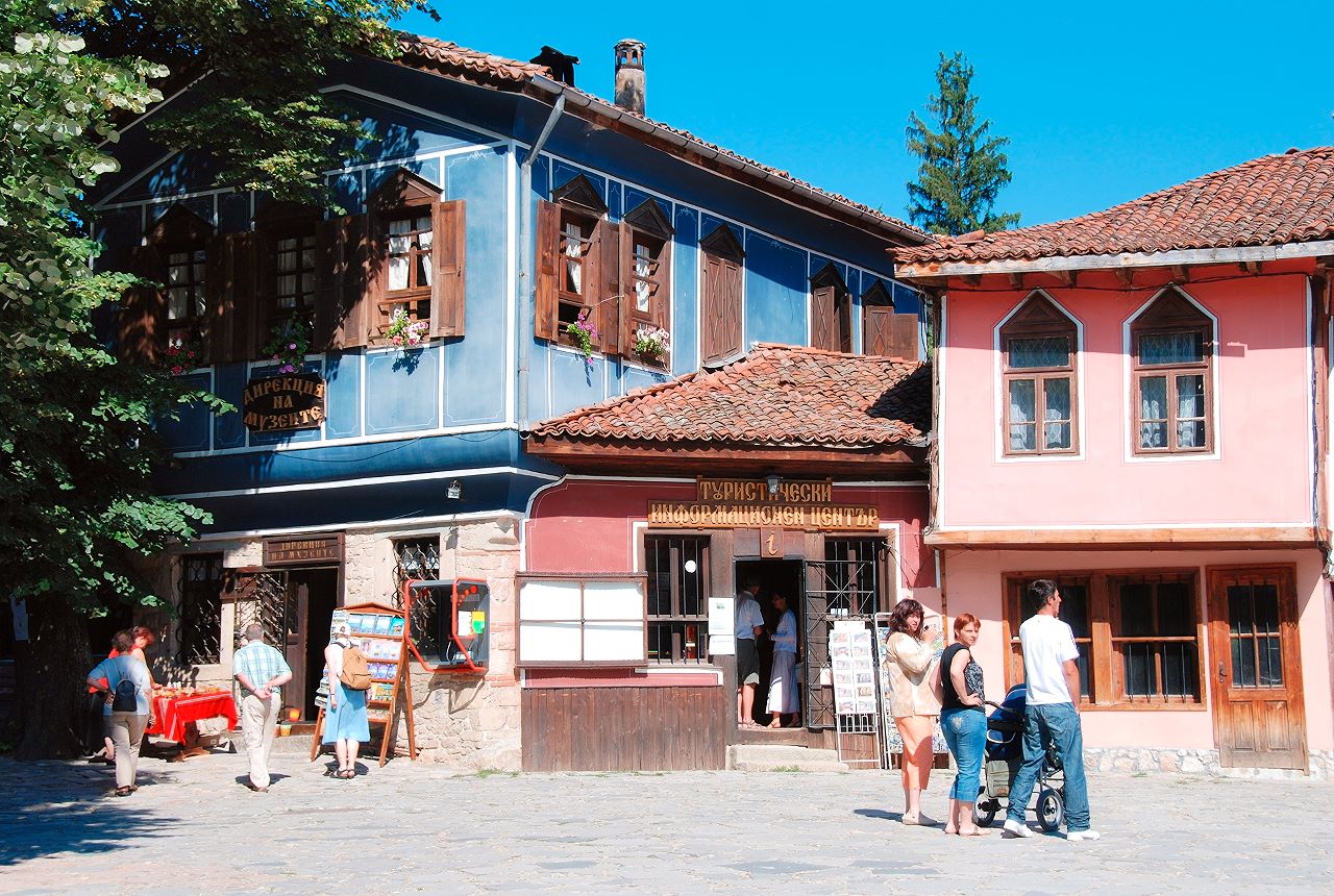 Der Dorfplatz von Koprivshtitza
