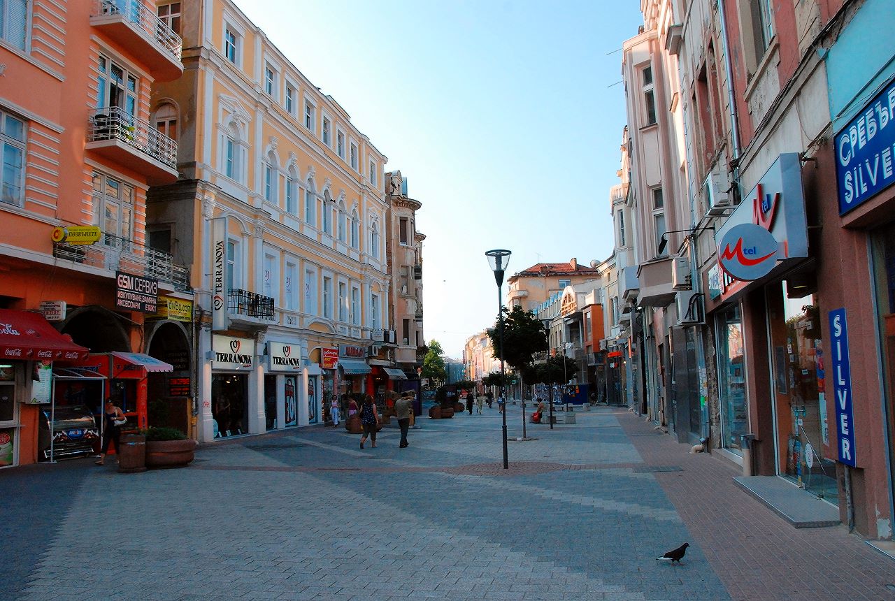 Hübsche Fußgängerzone von Plovdiv