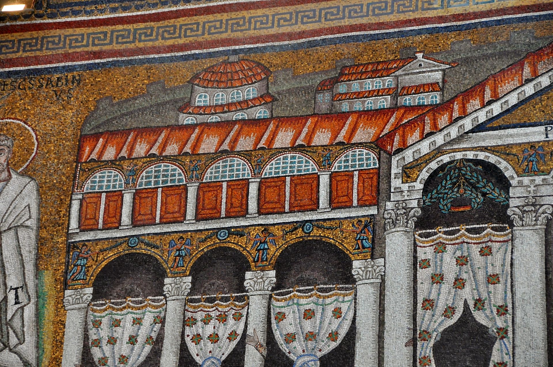 Basilica di Sant’Apollinare Nuovo - sensationelles Mosaik mit Theoderichs Palast aus den 520er Jahren