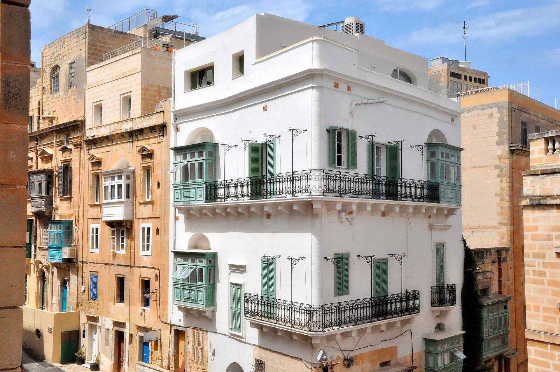 Typische Häuser in Valletta
