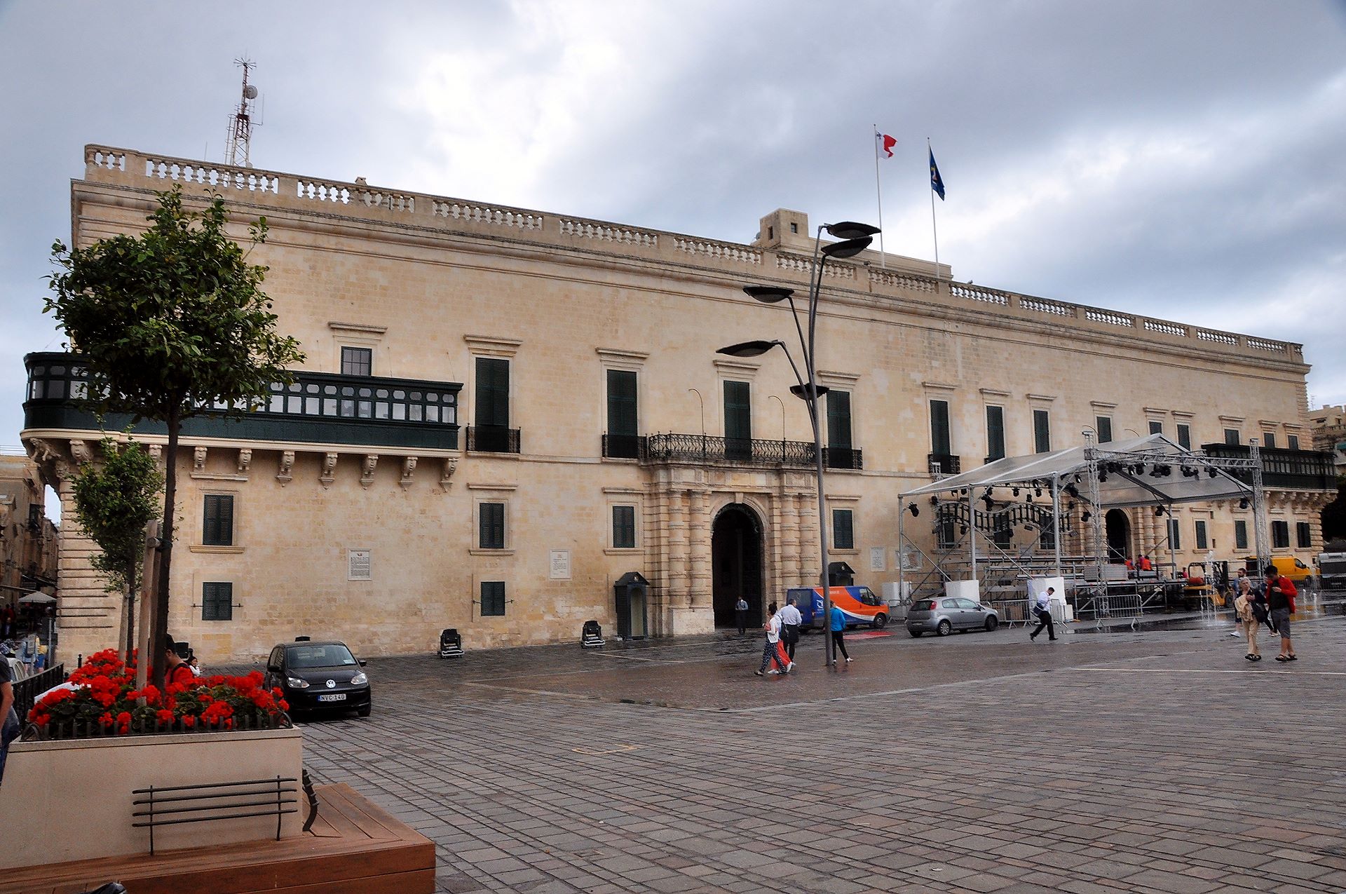 Der Palast des Großmeisters vom Malteserorden, heute Sitz des Staatspräsidenten