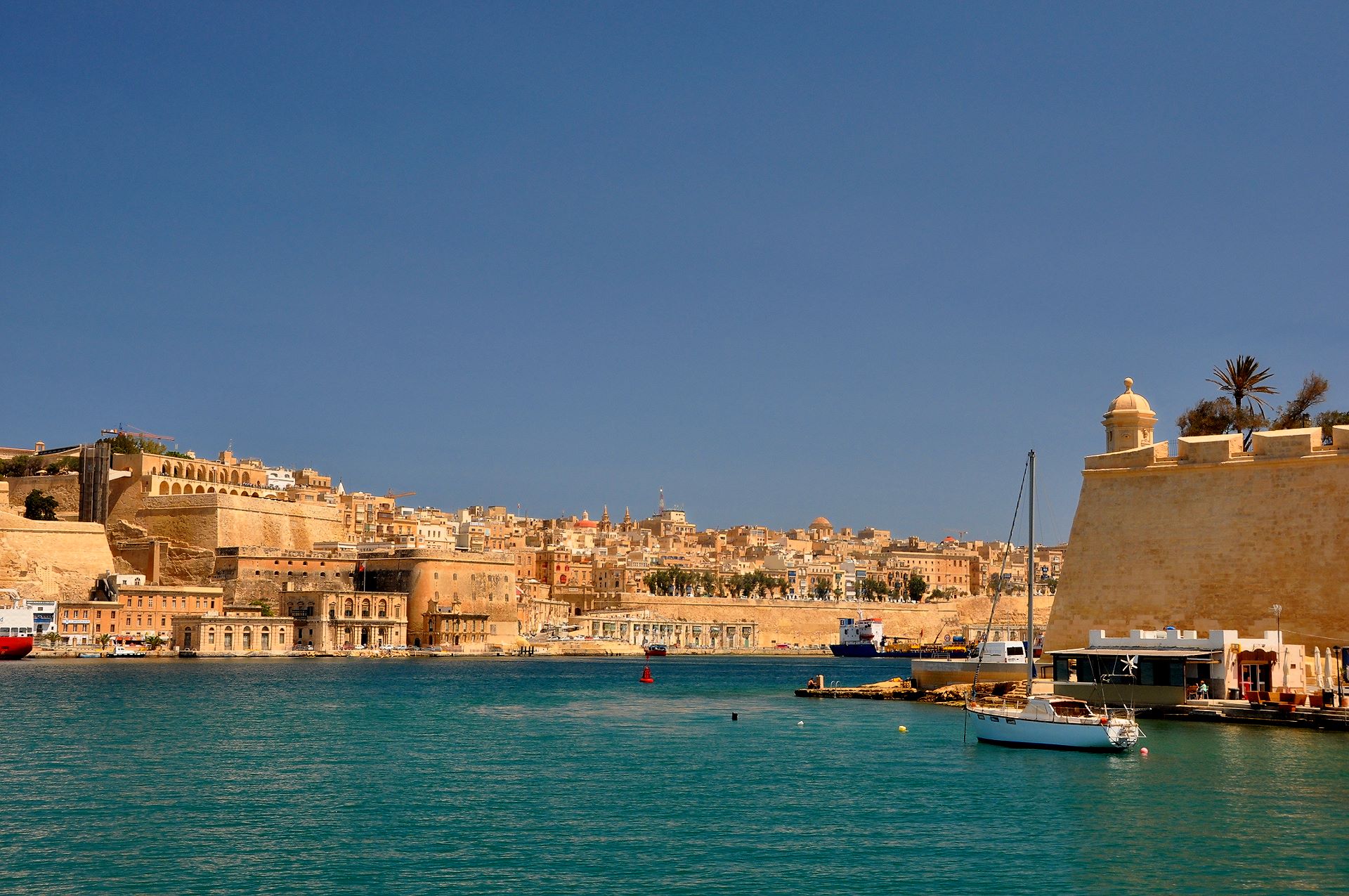 Valletta und die Vedette an der Spitze von Senglea