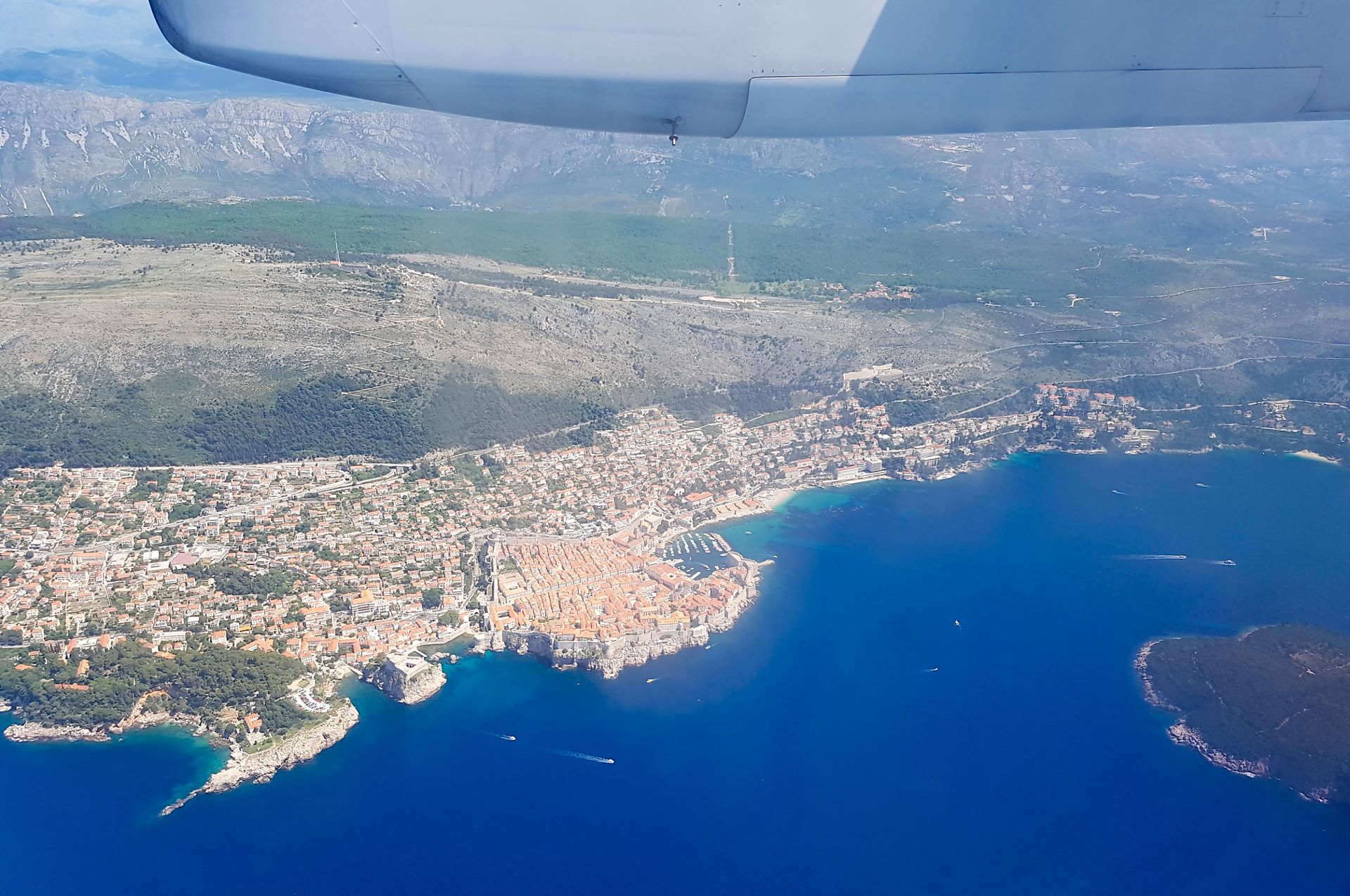 Im Anflug auf Dubrovnik