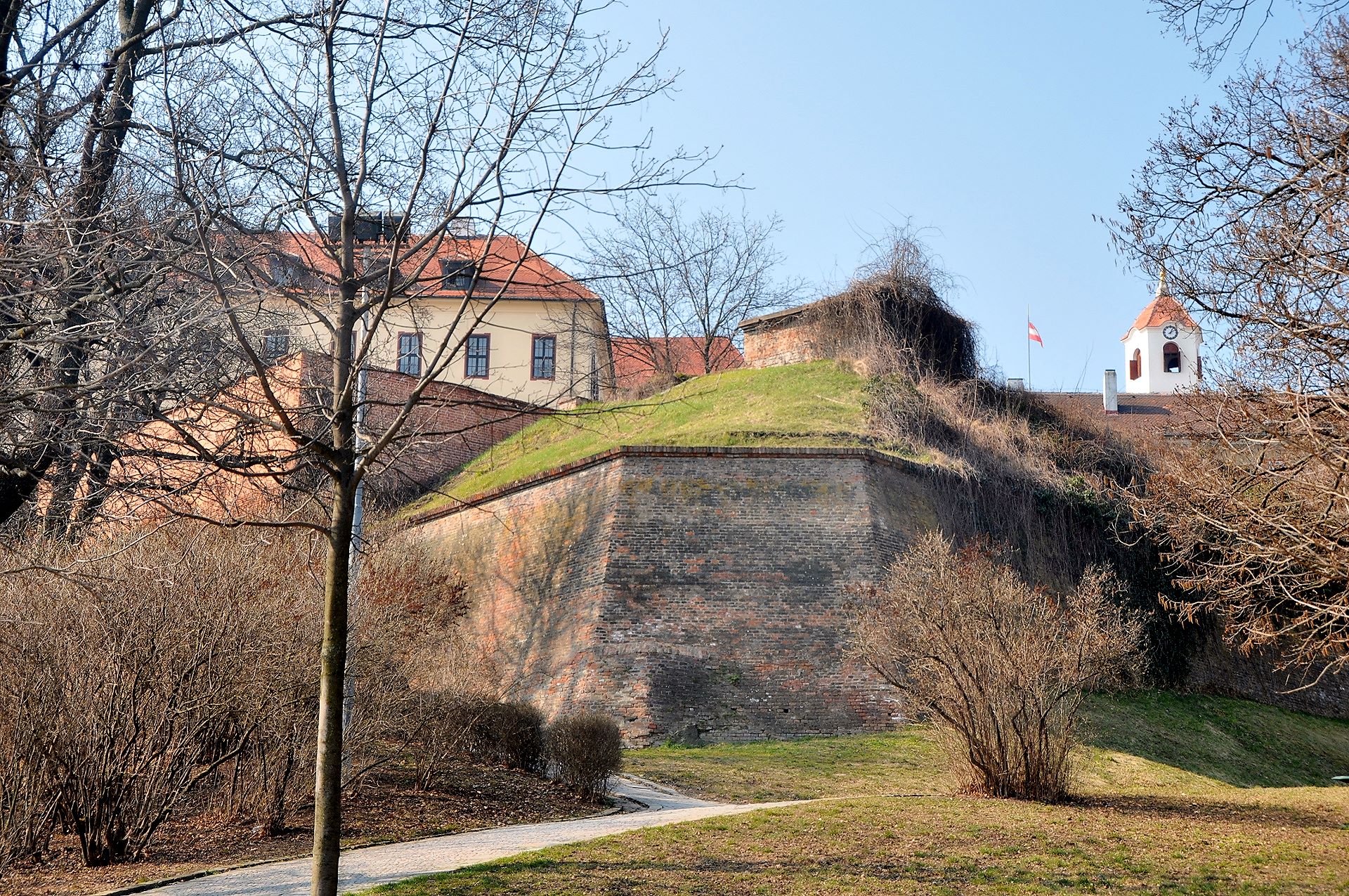 Der Hügel Špilberk war schwer befestigt