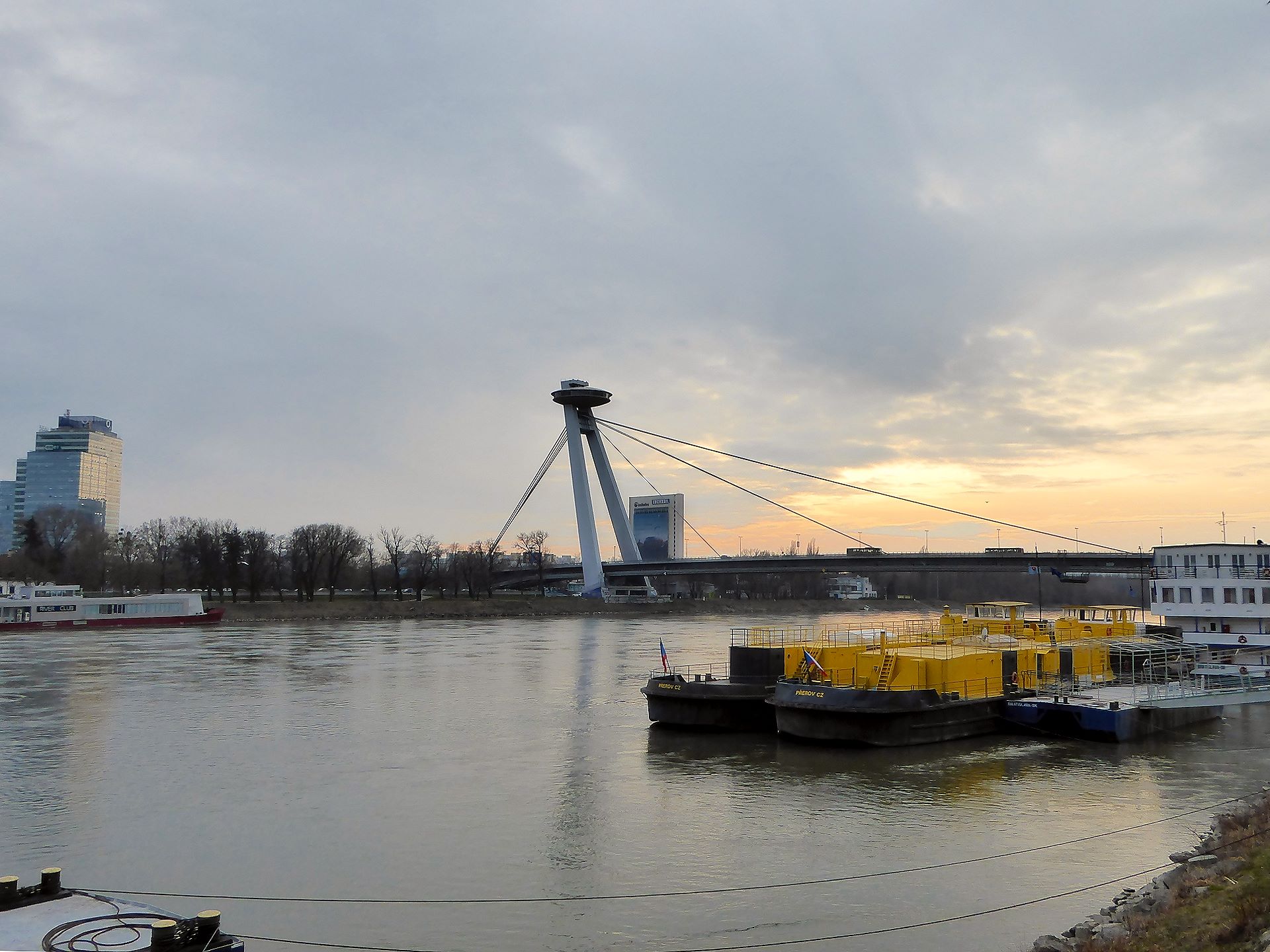 Donau mit Neuer Brücke