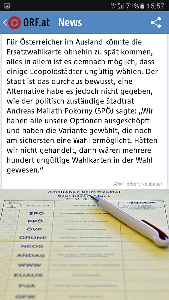 Bericht Wahlkartentausch © ORF