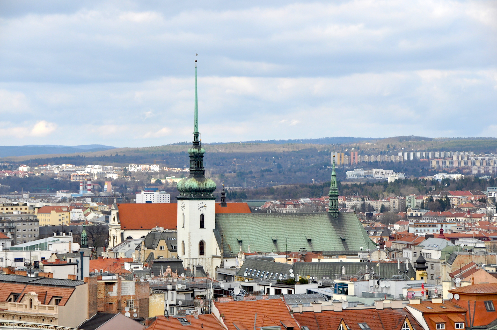 Blick von der Kathedrale über Brünn