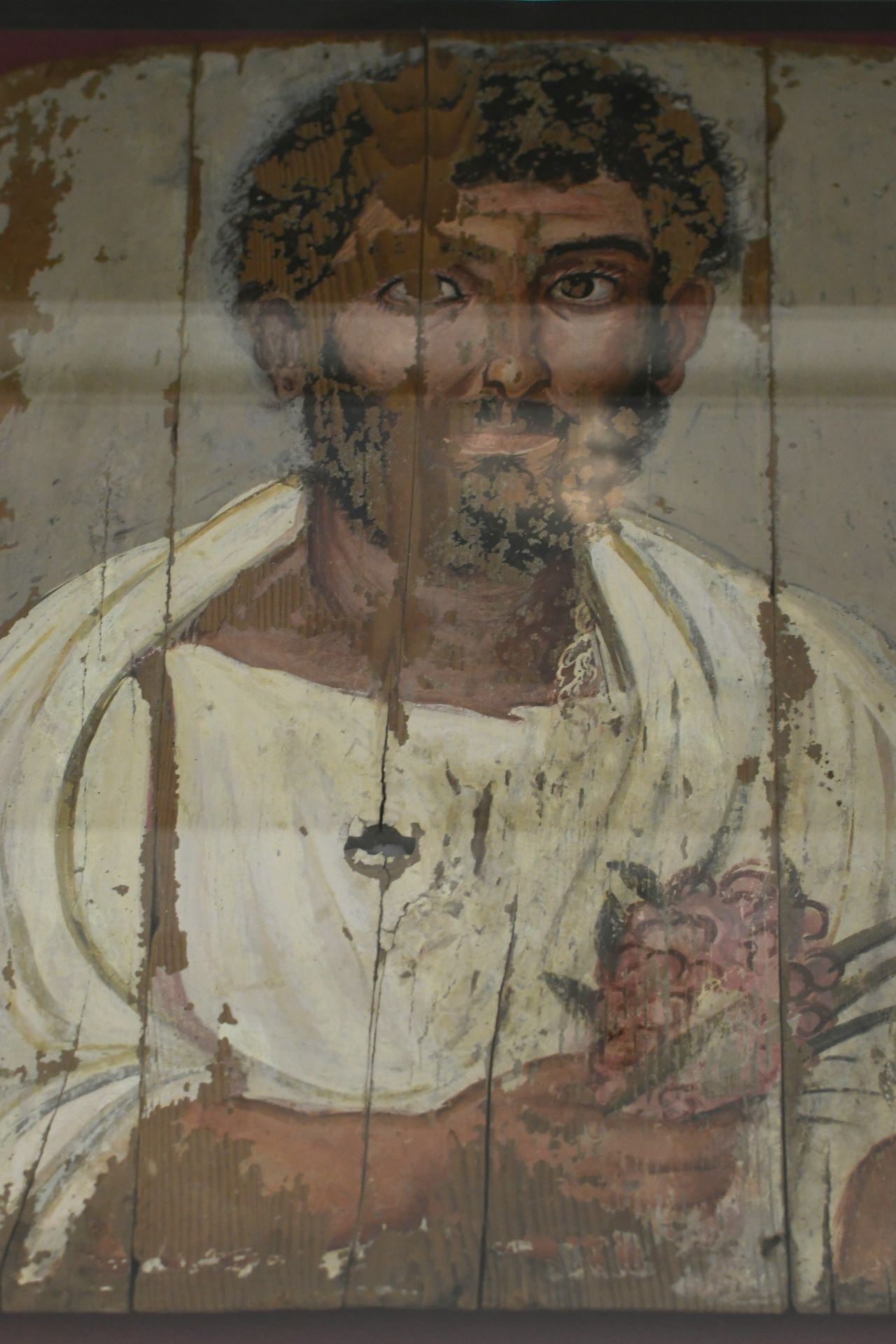 Mumienportrait / Fayyumportrait, Portrait eines bärtigen Mannes (Er Rubayat, 3. Jhdt.)